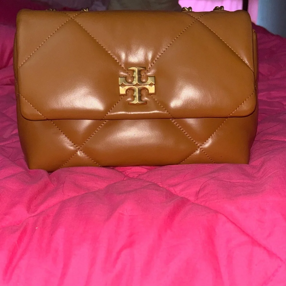 Tory Burch Brown Quilted Shoulder Bag - Picture 1 of 7